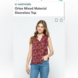 Sleeveless women’s blouse.  Like new.  Dress up or down. Lightweight